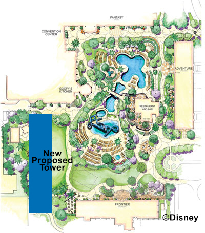 Disneyland Hotel fourth tower proposal