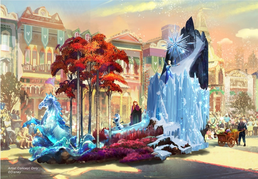 Magic Happens Parade concept art Disneyland Frozen