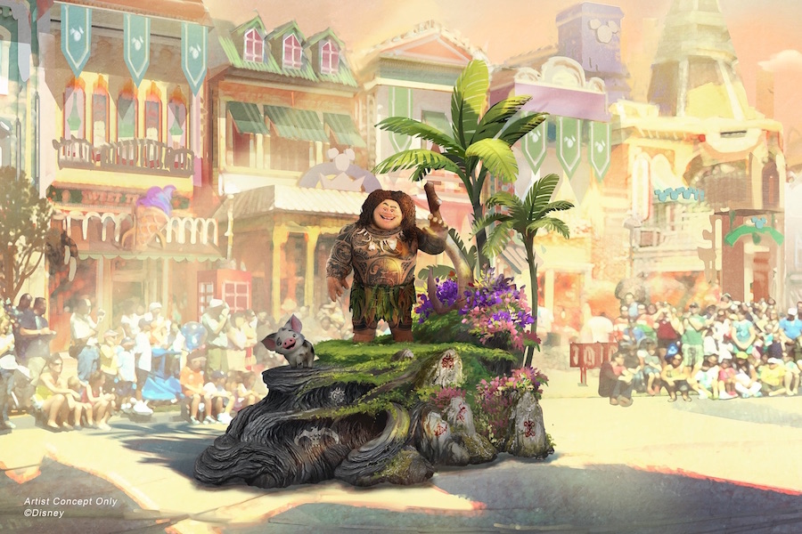 Magic Happens Parade concept art Disneyland Moana