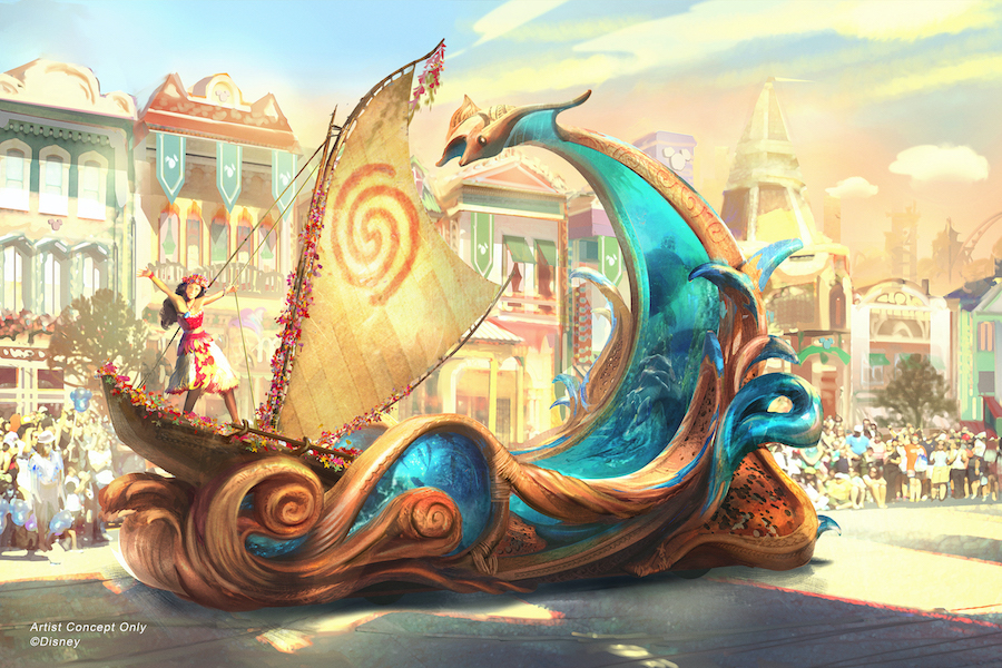 Magic Happens Parade concept art Disneyland Moana