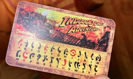 Indiana Jones Adventure Decoder Card from Disneyland 90s Nite