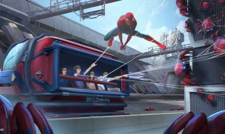 Spider-Man ride concept art for Avengers Campus