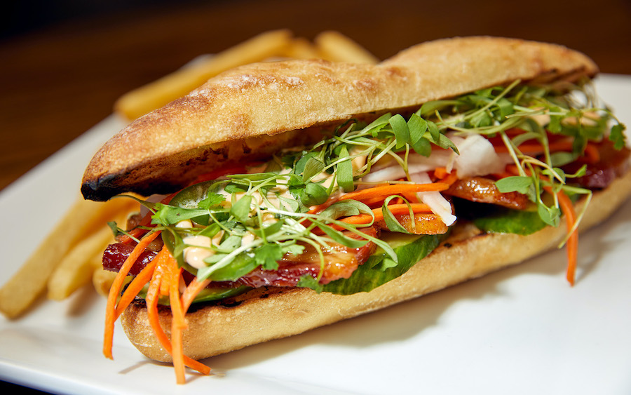 Pork Belly Banh-Mi Sandwich at Confisco Grille