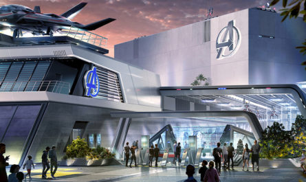 Avengers Campus headquarters concept art