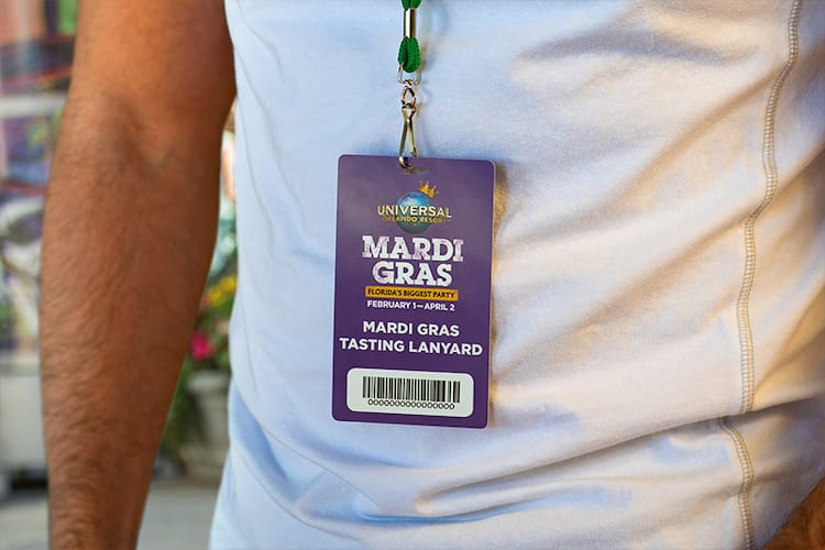 Universal Orlando Mardi Gras Tasting Lanyard