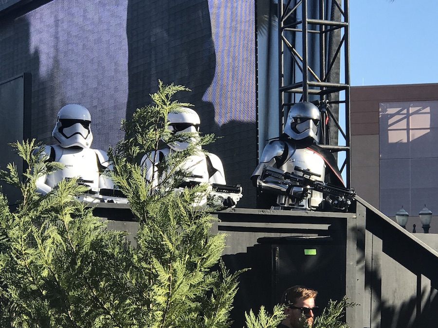 Captain Phasma with Stormtroopers in Star Wars: A Galaxy Far, Far Away Show at Disney's Hollywood Studios