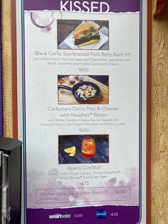 Garlic Kissed menu - Disney California Adventure Food & Wine Festival