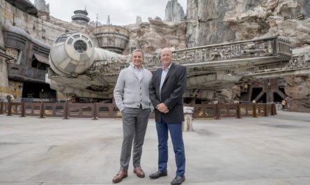 Bob Iger and Bob Chapek in Star Wars: Galaxy's Edge