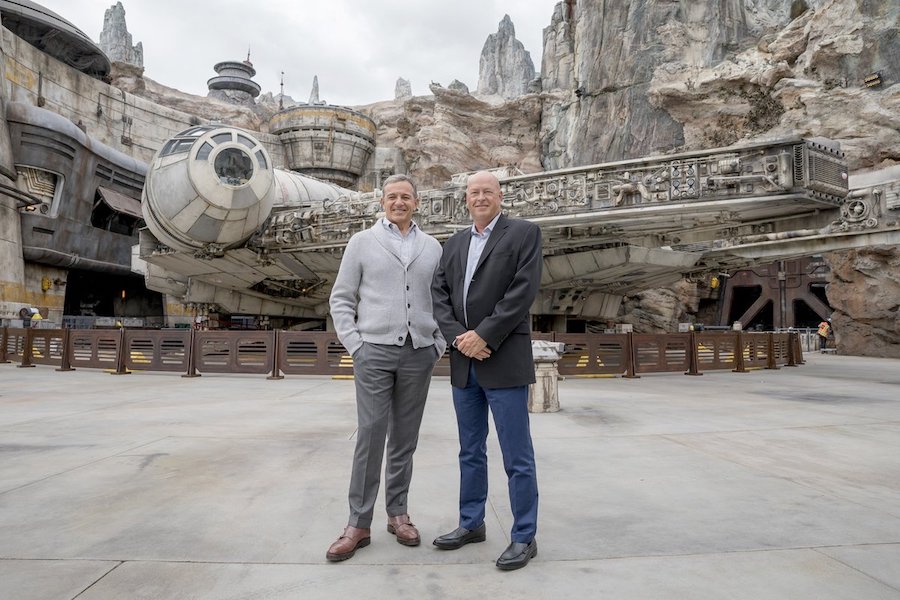 Bob Iger and Bob Chepak in Star Wars: Galaxy's Edge