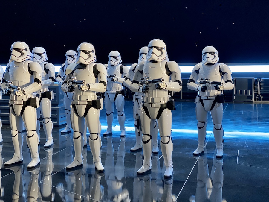 Stormtroopers in Star Wars: Rise of the Resistance