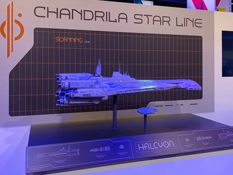 The Halcyon Starcruiser model from D23 Expo
