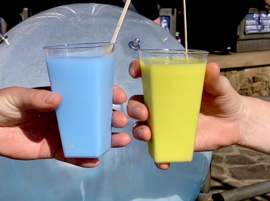 Blue Milk and Green Milk with alcohol