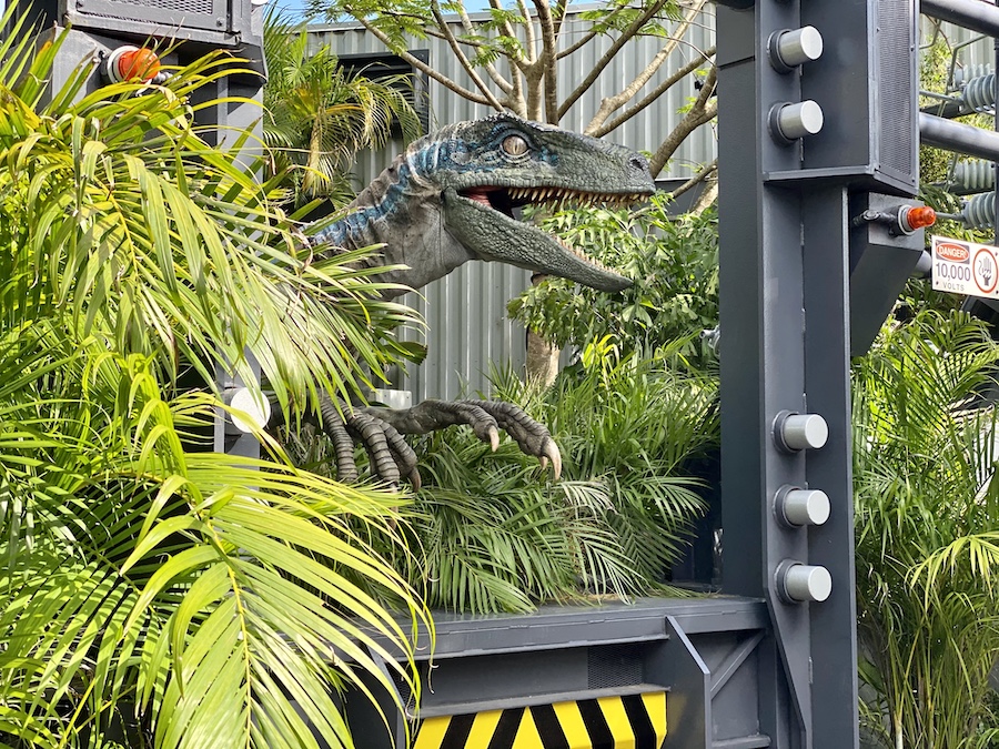 Blue the Raptor on Jurassic Park Island