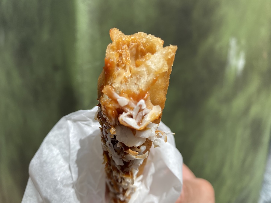 Inside the Dulce de Leche Churro at Natural Selections in Jurassic Park Island at Universal's Islands of Adventure