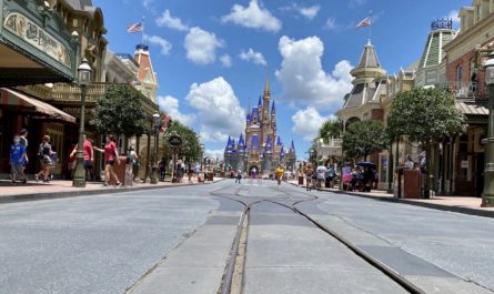 Main Street, U.S.A. empty on an typically busy summer afternoon