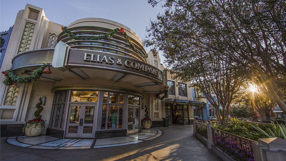 Elias & Co. decorated for the holidays in Disney California Adventure