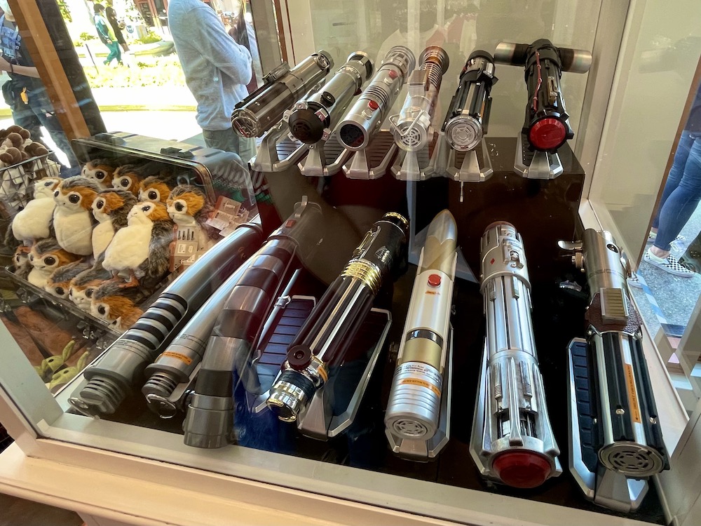 Downtown Disney Holiday 2020 - Star Wars Trading Post lightsaber hilts