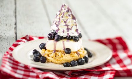 Walt DisneMini Funnel Cake topped with Lemon Cheesecake Ice Cream