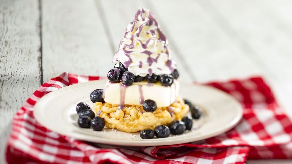 Walt DisneMini Funnel Cake topped with Lemon Cheesecake Ice Cream