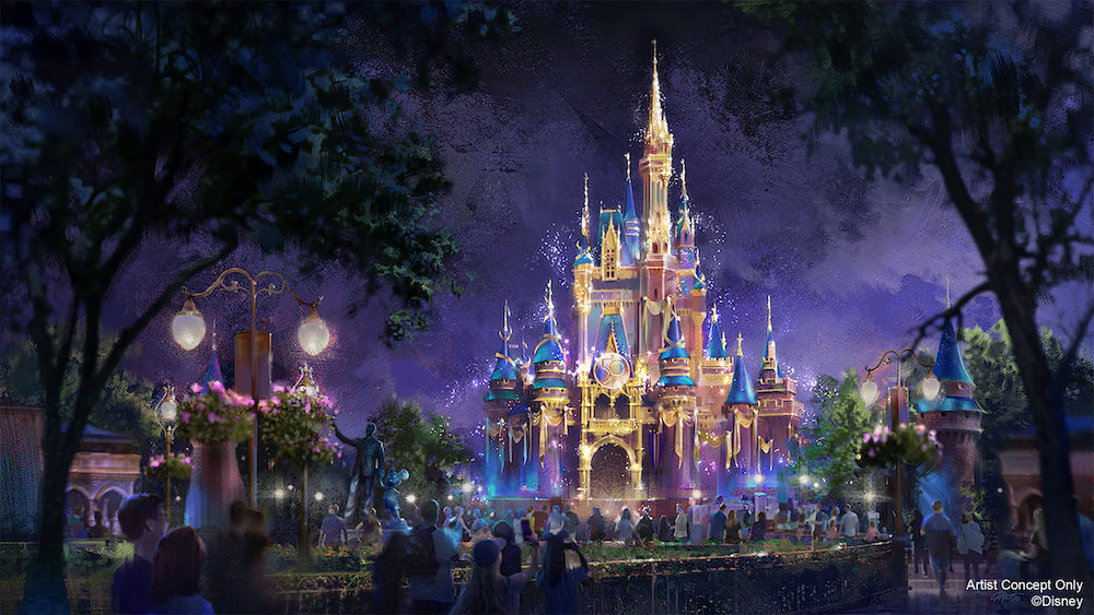 Cinderella Castle gets EARidescent 50th anniversary glow