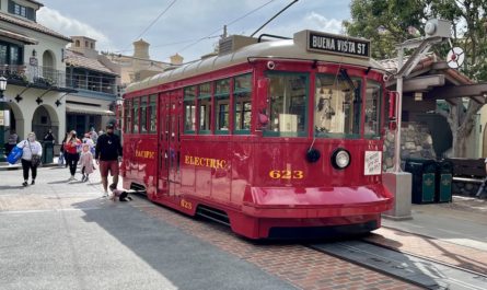 The Red Car Trolley on Buena Vista Street