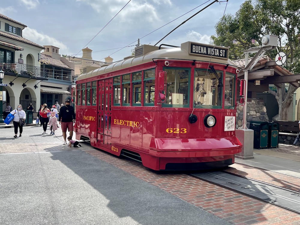 The Red Car Trolley on Buena Vista Street