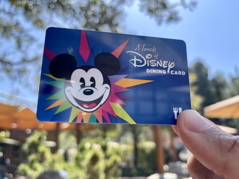 A Touch of Disney dining card