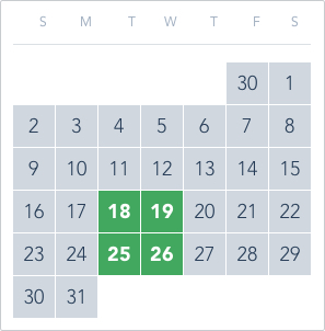 Disneyland Blockout Calendar Tier 2 May 2021