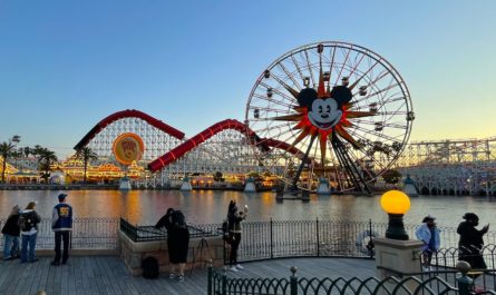 Disney California Adventure at dusk