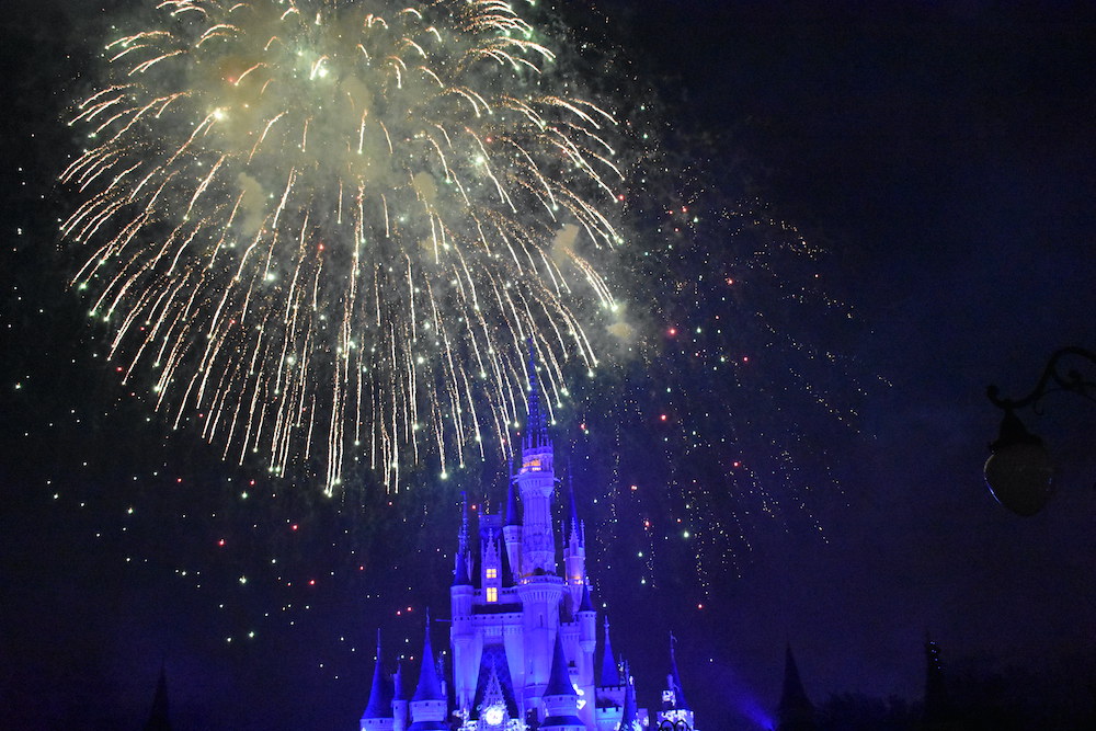 Fireworks over Cinderella Caste at the Magic Kingdom in Walt Disney World