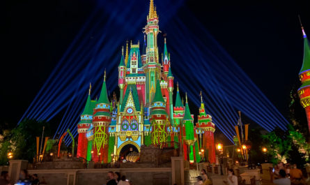Cinderella Castle Holiday lights