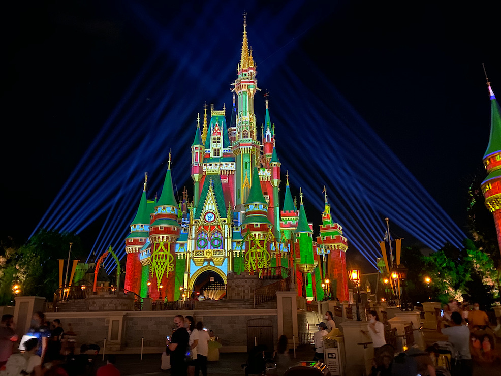 Cinderella Castle Holiday lights