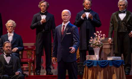 President Biden animatronic in the Hall of Presidents